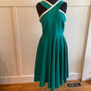Teal and White Dress by Glamour Bunny size M